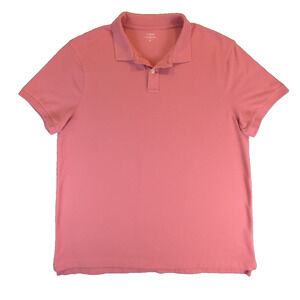 J. Crew Polo Shirt XL Men's Flex Pique Stretch Cotton Pink Short Sleeve Casual